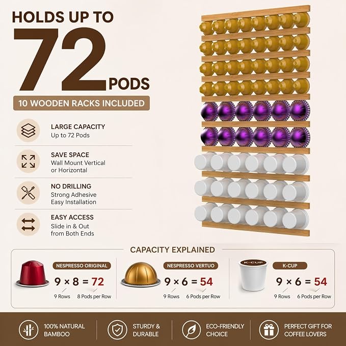 K Cup Holder, Wooden Coffee Pod Holder, Coffee Pod Storage - Image 2