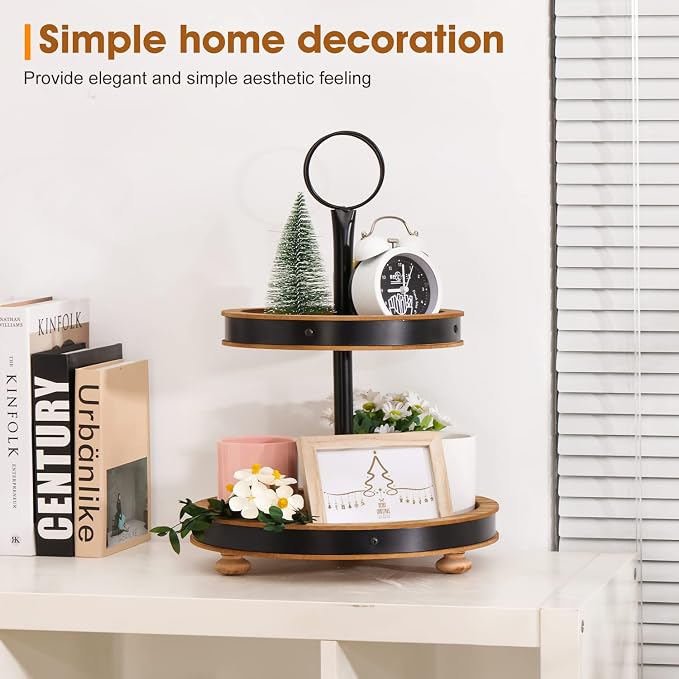 Urban Deco Wood Tiered Tray - Image 5