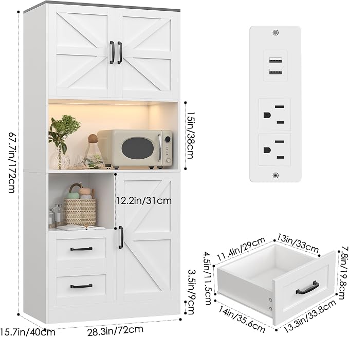 Kitchen Pantry Storage Cabinet - Image 2
