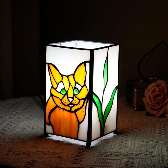 Halloween Tiffany Lamp Stained Glass lamp Small Bedside Table Lamps - Image 3