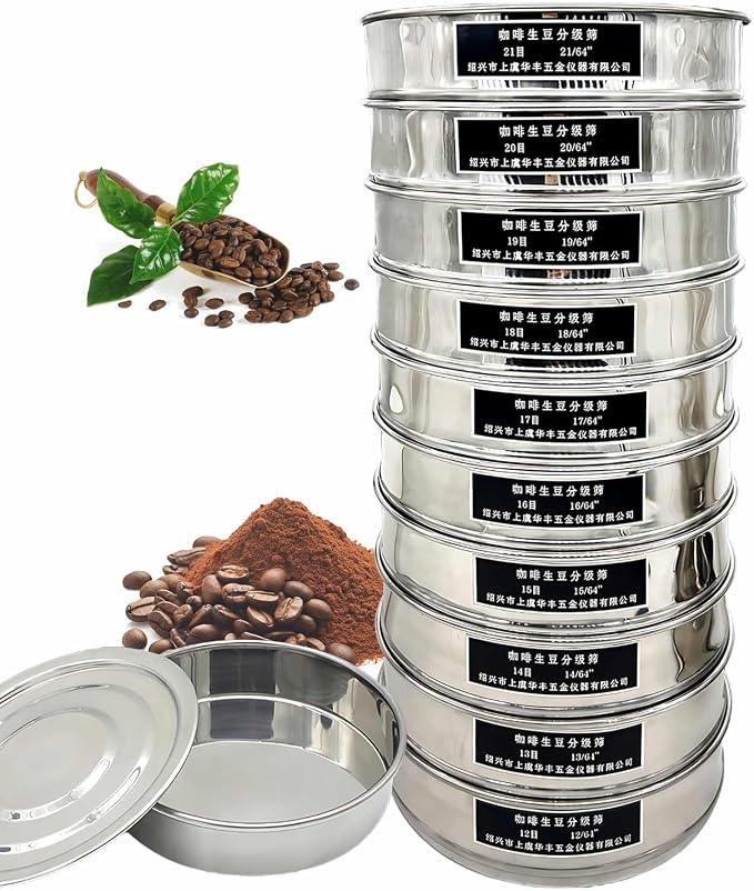 Coffee Bean Grading Sieve Set, 10 Layer 12-21 Mesh 304 Stainless Steel Coffee by Unknown