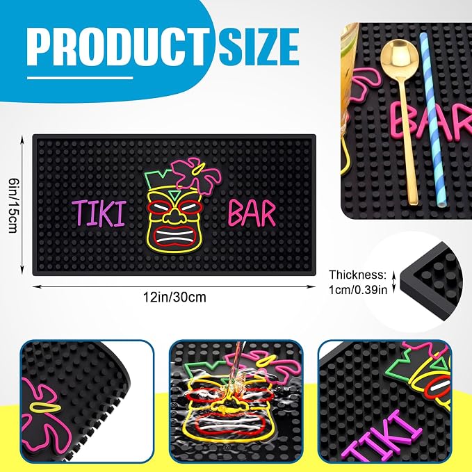 Jingmore Rubber Bar Mat for Bartending Coffee Bar Mat for Countertop Non Slip - Image 2