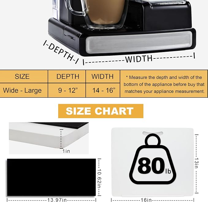 MinBoo Bamboo Appliance Slider, Sliding Tray - Image 5