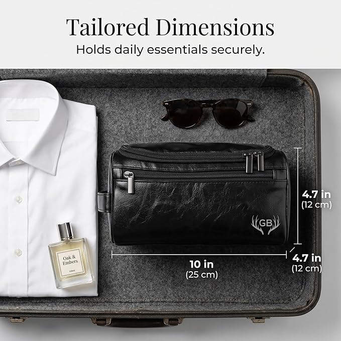 Ayperoad® Personalized Leather Toiletry Bag - Image 9