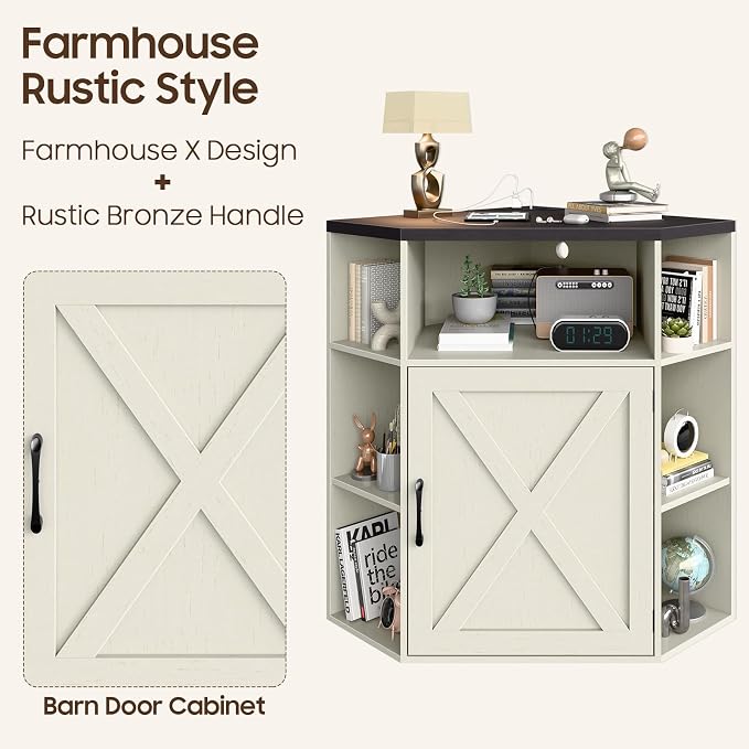 Vabches Corner Cabinet, Corner Storage Shelf - Image 4