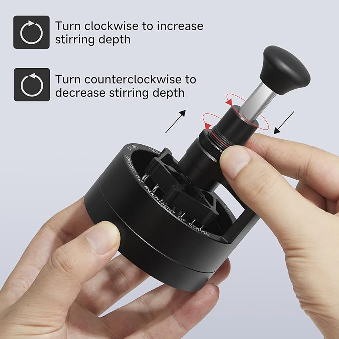 zeroHero WDT Tool Espresso 58mm – Adjustable Depth Needle Distributor - Image 5