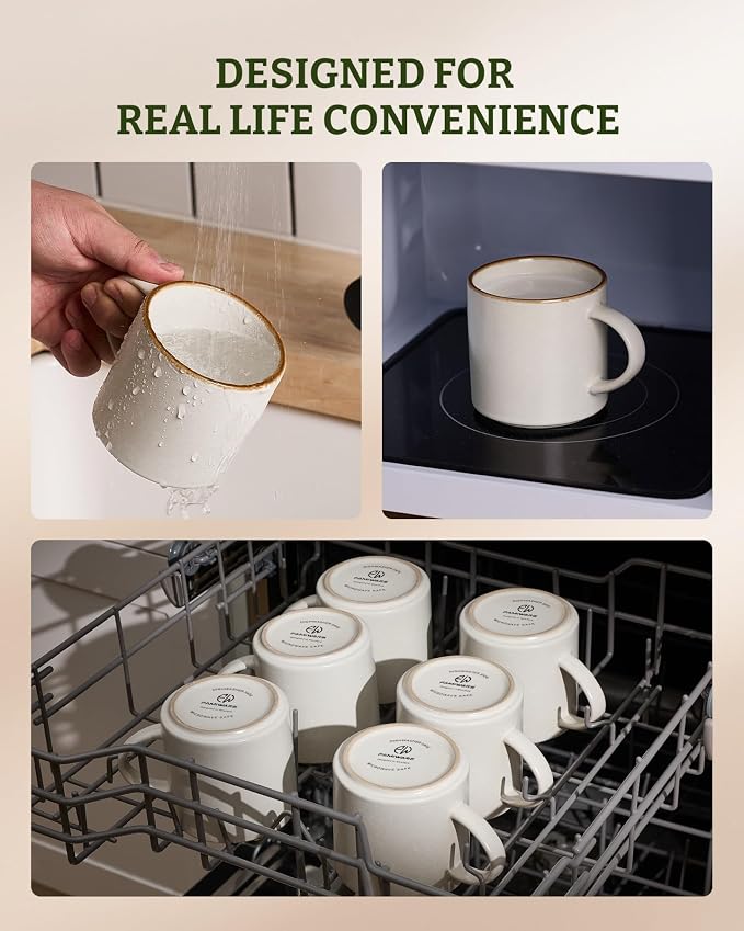 famiware Coffee Mugs Set of 4 Nebula 14oz Coffee Mugs, Ceramic Cup Set - Image 5