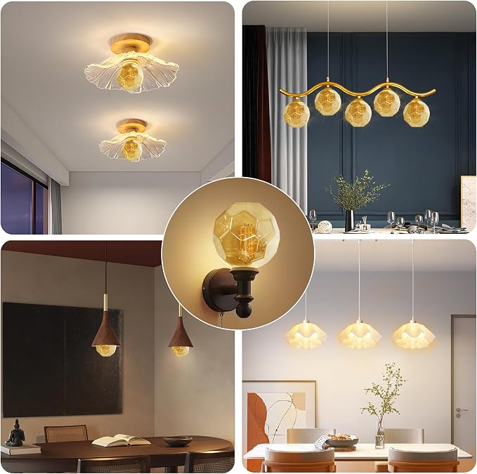 Vintage LED Edison Bulb G30 G95 6W Equivalent 60watt, Dining Room - Image 5