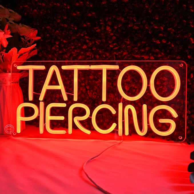 Britrio TATTOO Neon Light Sign for Tattoo Salon Studio Ear Body Piercing Shop - Image 5