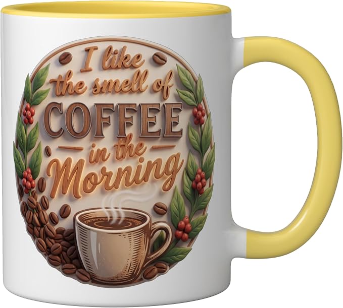 Coffee Smell of Coffee in the morning coffeelover caffeine Ceramic Mug - Image 2