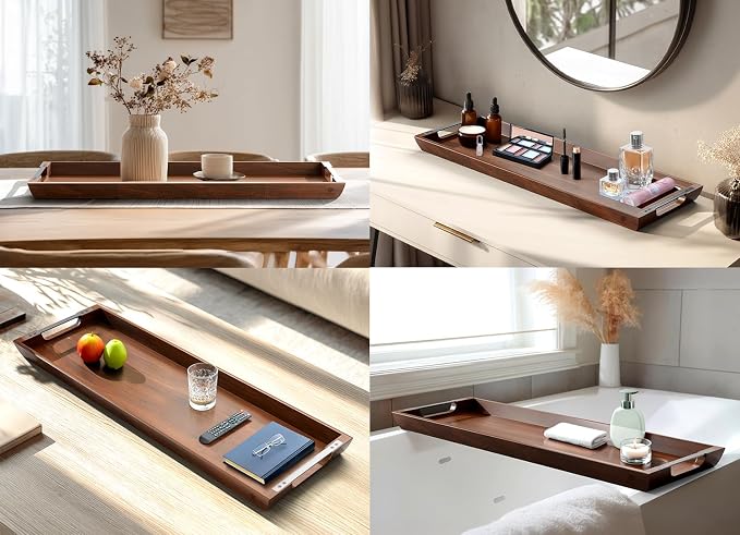 Large Acacia Wood Serving Tray - Image 5