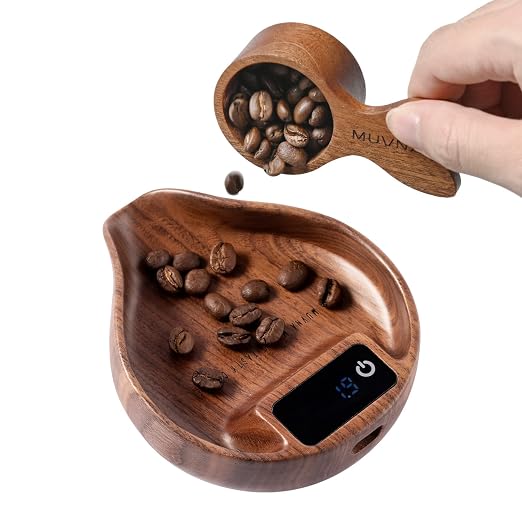 Walnut Coffee Bean Scale & Spoon by MUVNA