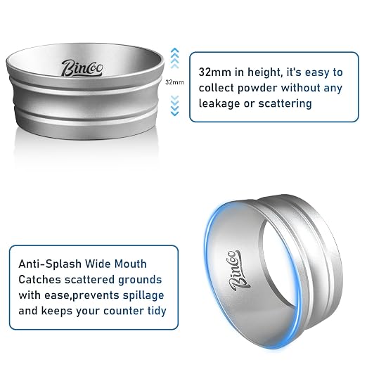 Bincoo Espresso Dosing Funnel 58mm, More Tall Magnetic Aluminum Alloy - Image 2