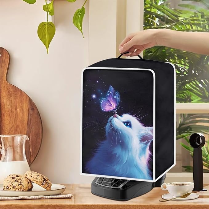 White Cat Butterfly Coffee Machine Covers Anti Dust Covers - Image 4