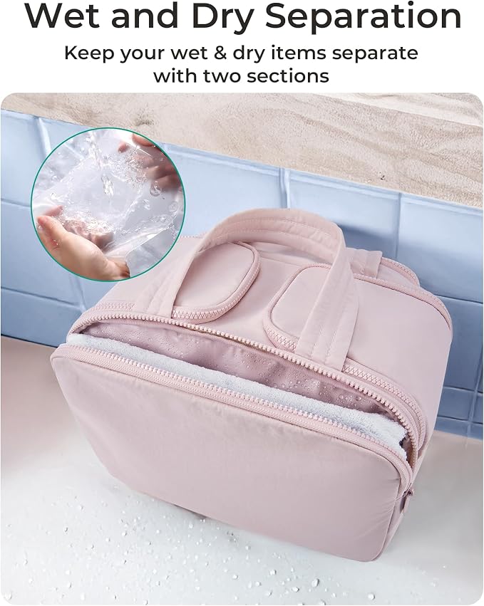 BAGSMART Travel Toiletry Bag, Crush Toiletry Bag - Image 5