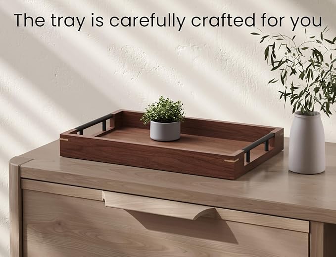 Fibogollo Walnut Wood Serving Tray - Image 3