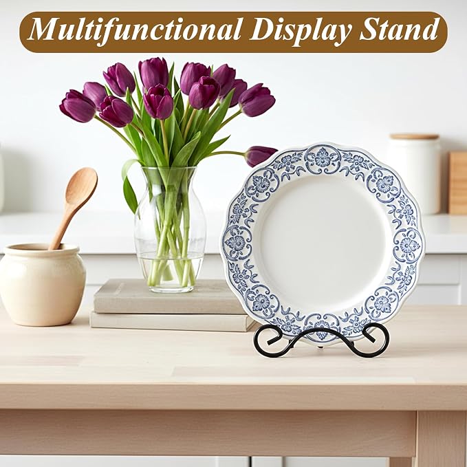 2 Pcs Tea Cup and Saucer Display Stand Metal Saucer Organizer Plate Coffee Mug - Image 6