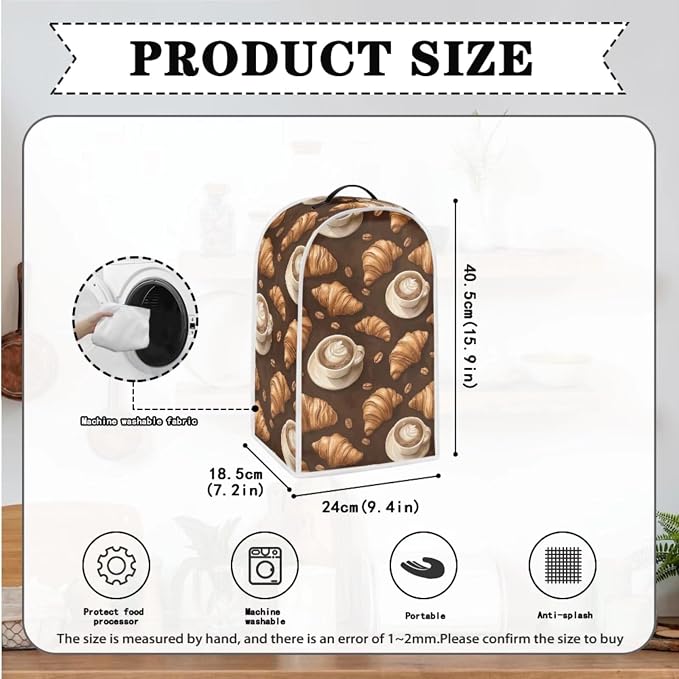 doginthehole Coffee Croissant Blender Cover Toaster Covers 2Pcs Small Appliance - Image 4