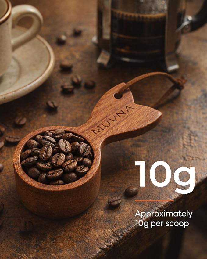 Walnut Coffee Scoop - 10g Wooden Measuring Spoon - Image 3