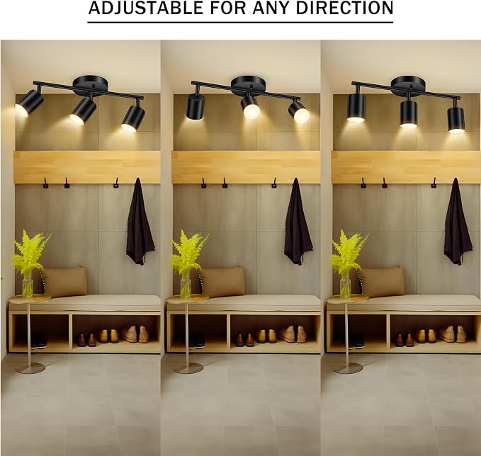 BoostArea LED 3 Light Track Lighting Kit, Flexibly Rotatable Light Head - Image 6