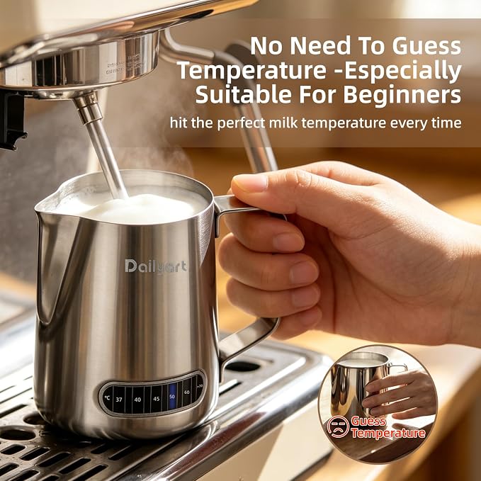 Milk Pitcher, Dailyart Stainless Steel Milk Frothing Pitcher - Image 3