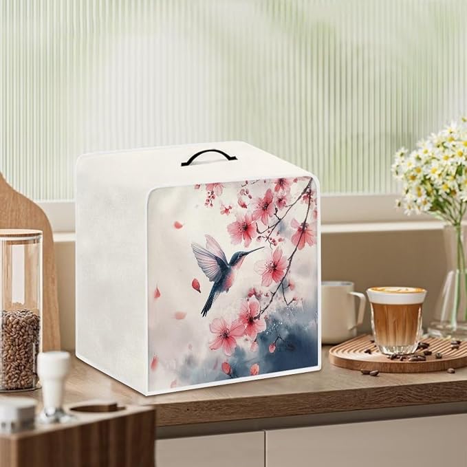 Hummingbird Flower Design Coffee Machine Covers Folding Covers - Image 3