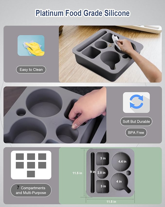Couch Cup Holder Tray, Bonfixe Stable Couch Caddy - Image 3