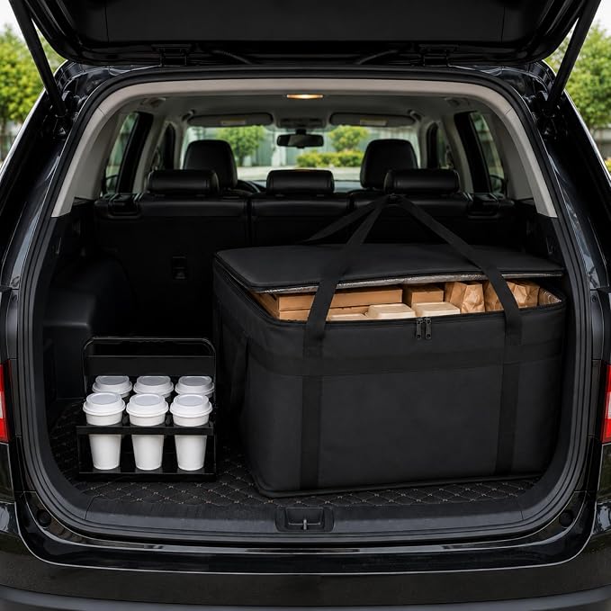 Cooler Insulated Food Delivery Bag & Drink Carrier - Image 9