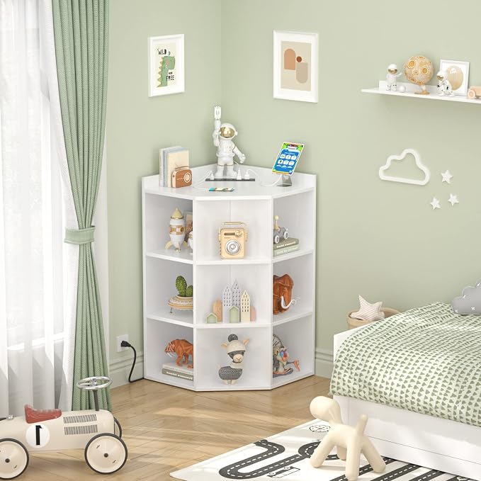 Aheaplus Corner Cabinet, Corners Cube Toy Storage - Image 7