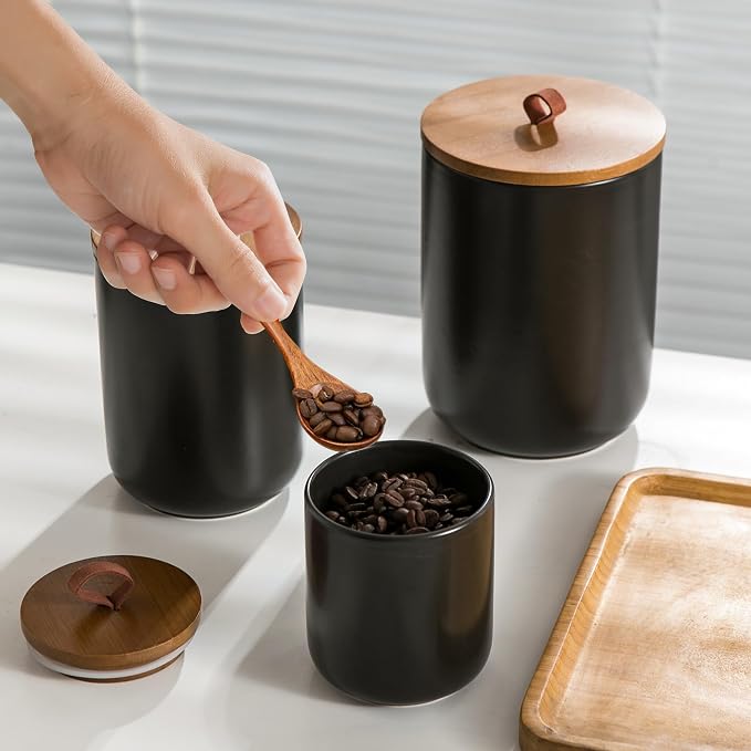 Black Ceramic Canister Set - Image 7