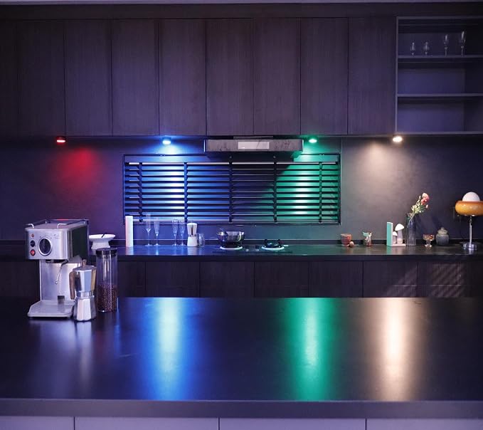Puck Lights with Remote, Under Cabinet Lighting Wireless, Battery Operated RGB - Image 2