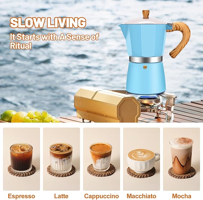 6 Cup Aluminum Espresso Stovetop Moka Pot Express Coffee Maker Percolator - Image 7