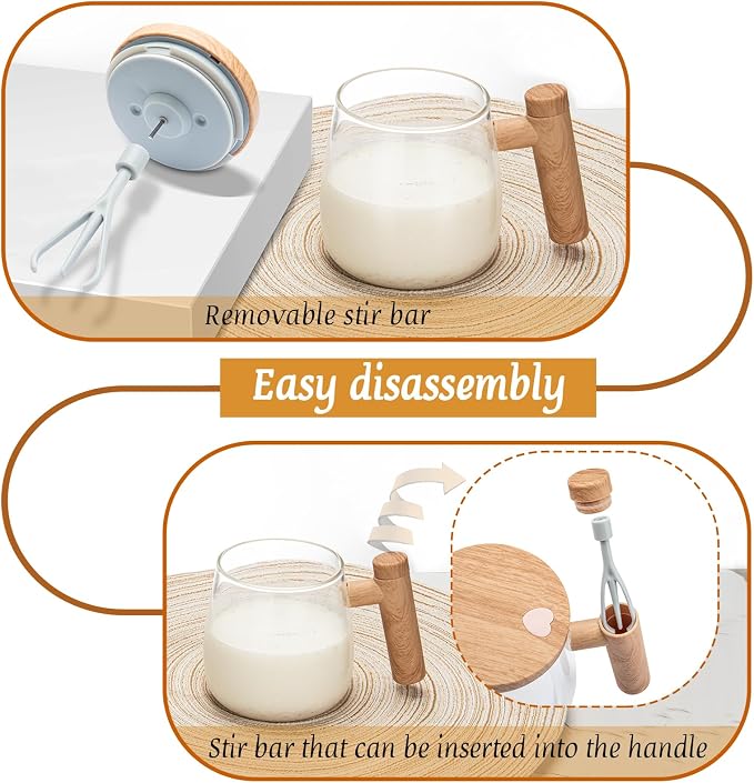 Electric Self Stirring Coffee Mug, 400ml High Speed Mixing Cup - Image 2