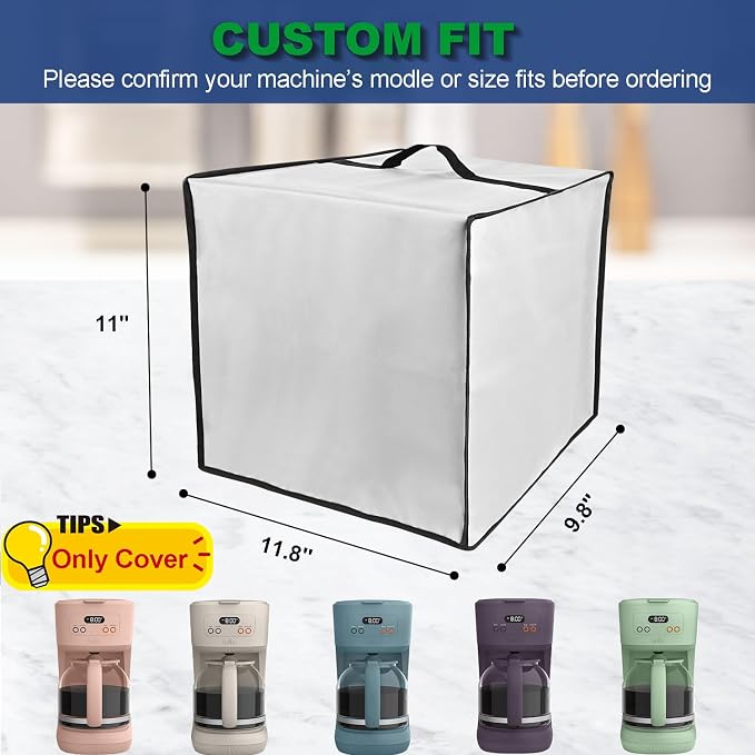 Coffee Marker Cover for BELLA, Heavy Duty Waterproof Dustproof Coffee Machine - Image 3