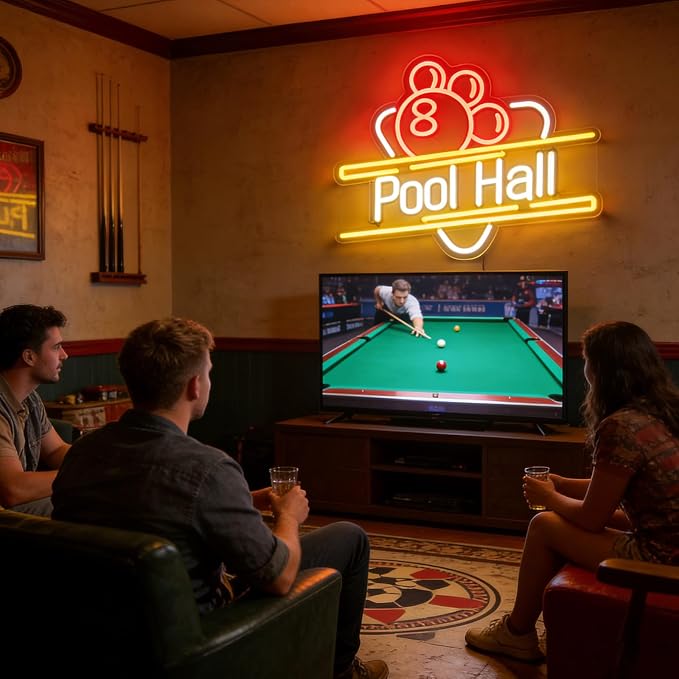 Ball Pool Hall Neon Sign Vintage Billiards Bar Light - Image 4