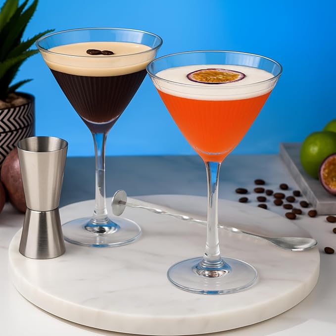 VEMACITY - Silver Luxury Home Mixology Cocktail Shaker Set - Glass Shaker with - Image 9