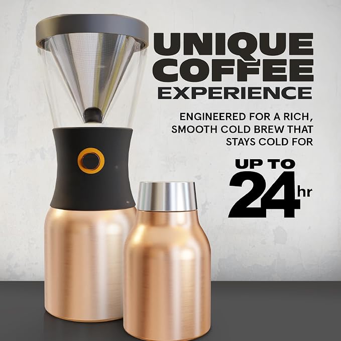 asobu Cold Brew Coffee Maker, Award-Winning 40oz Insulated Cold Brew Brewer - Image 2