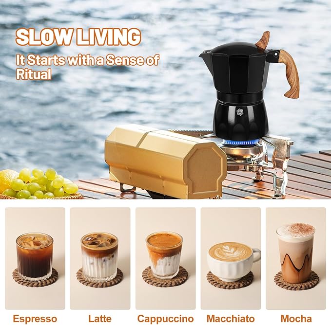 3 Cup Aluminum Espresso Stovetop Moka Pot Express Coffee Maker Percolator - Image 7