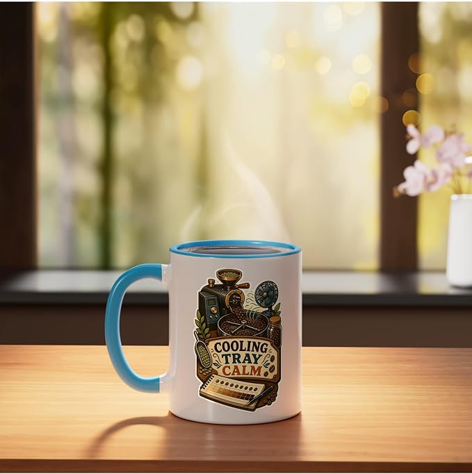 Cooling Tray Calm Coffee Roasting Ceramic Mug - Image 3