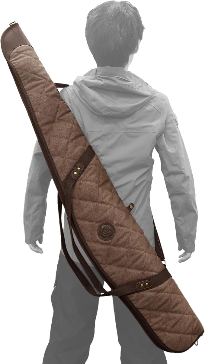 Tas Trost Scoped Rifle Soft Case 41“& 55” Long Gun Bag, Canvas Leather Shotgun by TasTrost