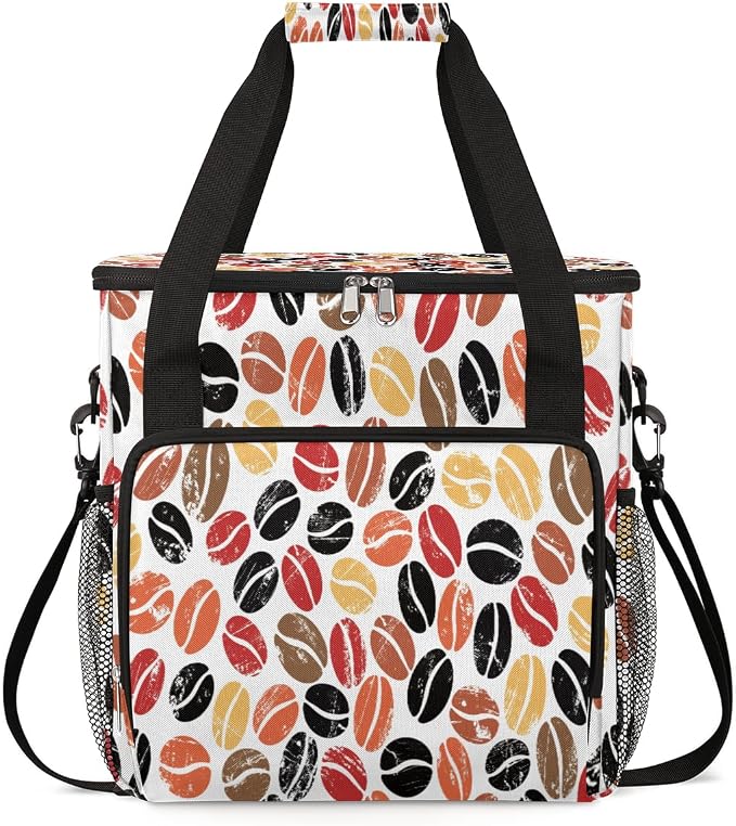 Colorful Coffee Beans Maker Carring Bag Travel Carrying Storage Tote Compatible by FengQuGou