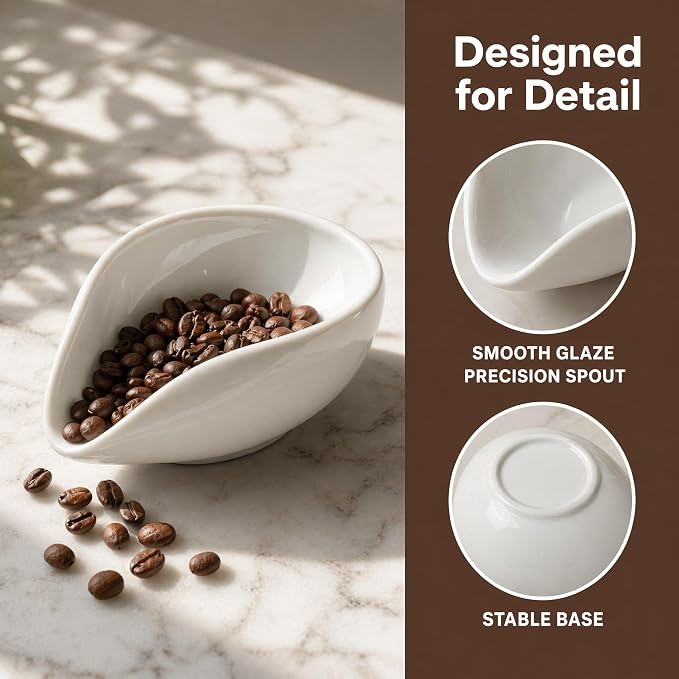 BRBASAP Coffee Bean Dosing Cup Ceramic Espresso Measuring Tray Coffee Dosing - Image 4
