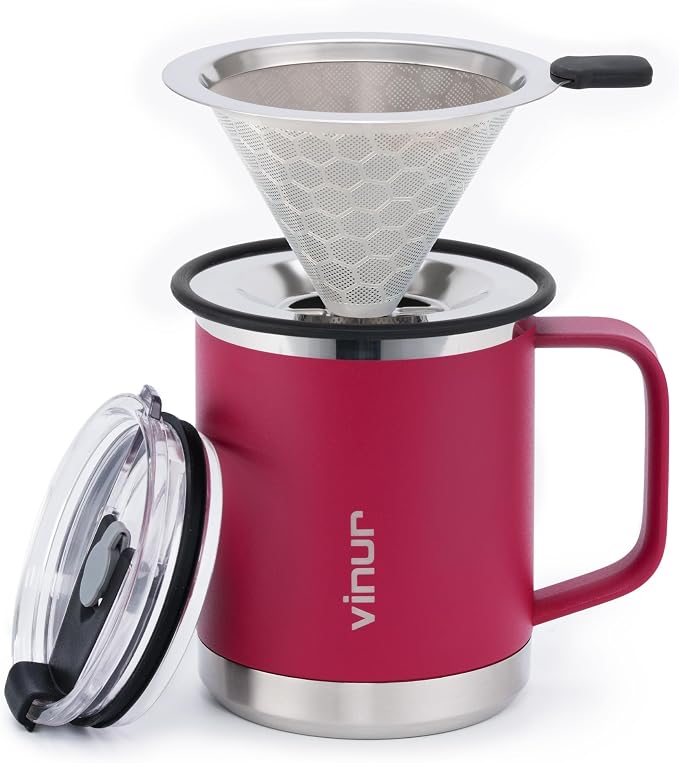 VINUR Pour Over Coffee Maker, 12 oz Insulated Coffee Maker by Vinur