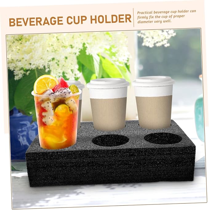 Practical 6-Hole Cup Holder Beverage Drink Carrier Tray Milk Tea Coffee Holder - Image 8