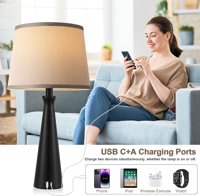 Seealle Modern Table Lamps Set of 2 - Image 4