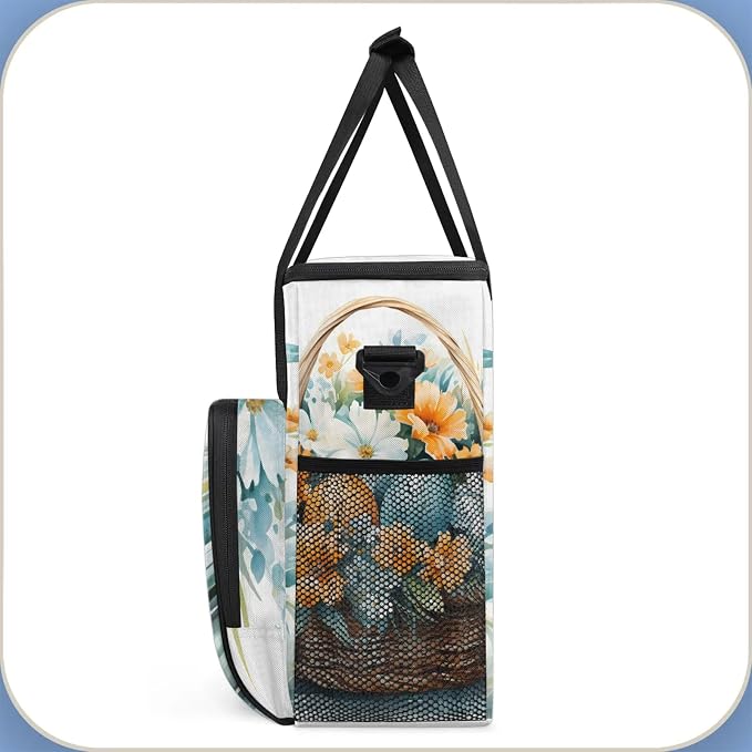 Easter Theme Coffee Maker Carring Bag, Large Insulated Storage Organizer Case - Image 4