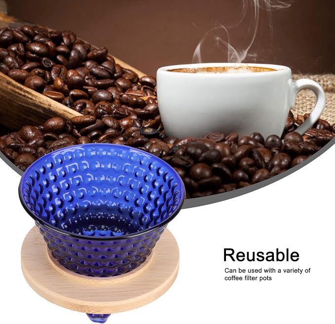 Pour Over Coffee Dripper Coffee Funnel, Coffee Filter Cone Cone Glass Pour Over - Image 3