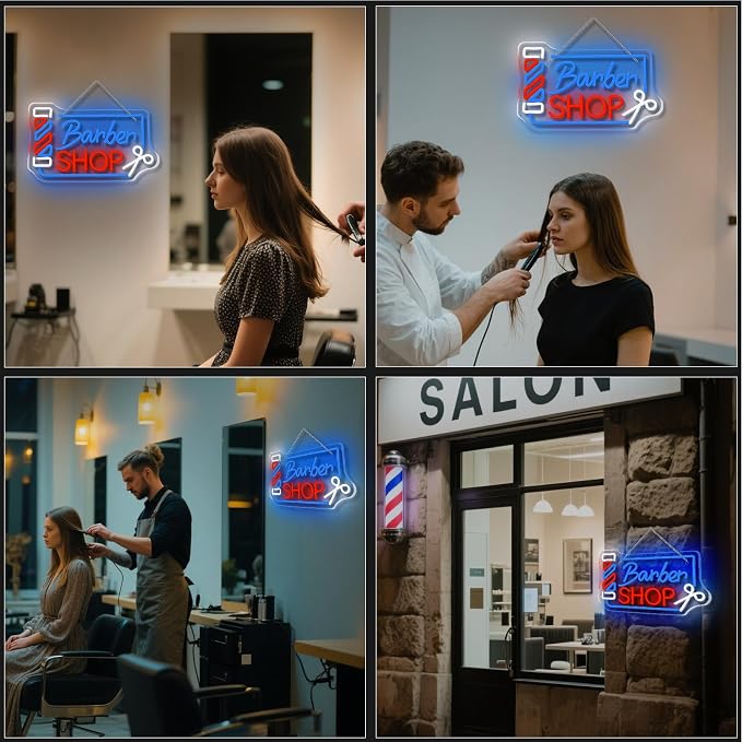Looklight Barber Shop Neon Sign Barber Pole Led Signs - Image 4