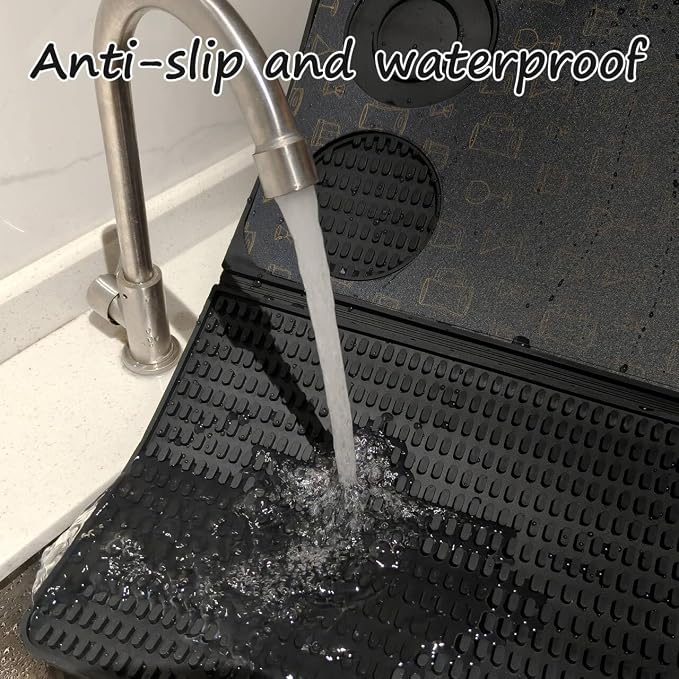 Bar Mat for Countertop 18.11" X 11.89" 1 Pack Multifunctional Silicone Bar Mat - Image 5