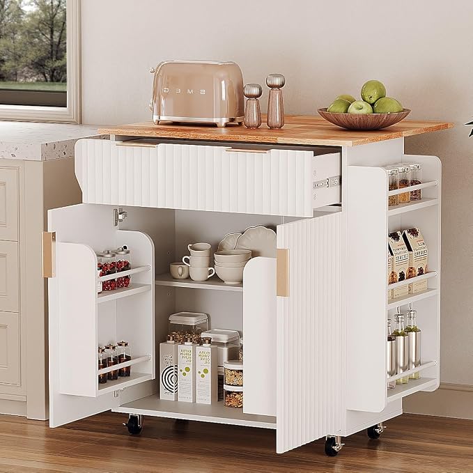 VINGLI Kitchen Cart on Wheels by VINGLI